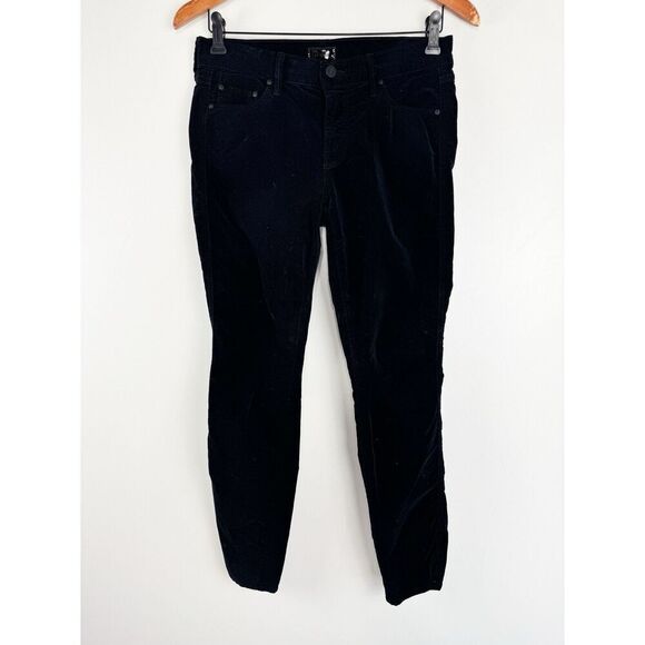 MOTHER Sz 27 THE VAMP MY LIFE AS A SNOW BUNNY BLACK VELVET JEANS - Picture 2 of 6